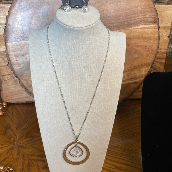 Paparazzi NWT necklace & earring set Crystal beads and beautiful sparkling chain - Picture 5 of 5